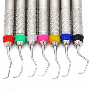 Instruments de pont osseux en acier inoxydable, set de curettes Gracey manuelles de 7 pièces, certifiés CE Classe I, détartreurs parodontaux - Product Image 3