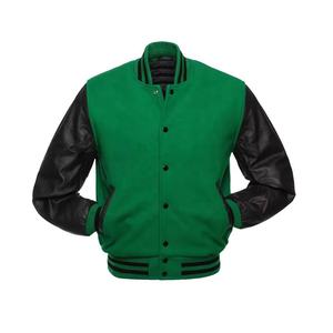 Chaqueta universitaria de béisbol de cuero para hombre al por mayor de la mejor calidad, chaquetas Varsity Letterman lisas para hombre - Product Image 5