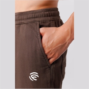 Pintex Lightweight High Waist Canvas <b>Jogger</b> Pants-<b>Brown</b> for Men - Product Image 6