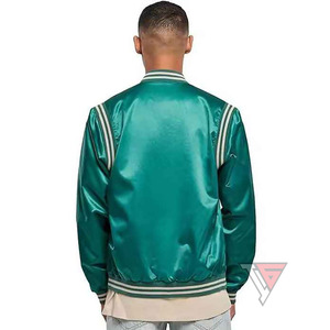 Custom High Quality Men's Winter Letterman Bomber <b>Jacket</b> Fashionable Puff Design <b>Zipper</b> Closure Sheep Fur Casual Sublimation - Product Image 6