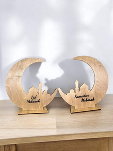 Decoración Elegante y Artística de Madera Ecológica para el Ramadán con Forma de Linterna, Personalizable para Ceremonias Culturales y Festivales Religiosos - Product Image 6