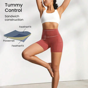 Shorts de yoga taille haute pour femmes, style sport et mode, personnalisables, très extensibles, pour l'entraînement, destinés à la distribution au détail - Product Image 3