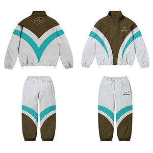 Ensembles deux pièces pour hommes, survêtements personnalisés, pantalons coupe-vent en nylon, sweats amples, ensemble de survêtement en nylon personnalisé pour hommes - Product Image 2