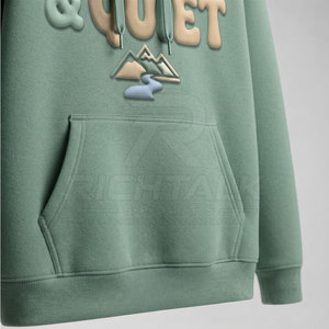 Vente Flash : Sweat à Capuche Hiver Personnalisé Imprimé Uni avec Poche, 100% Coton Écologique Respirant, Coupe Oversize, Services OEM pour Hommes - Product Image 5