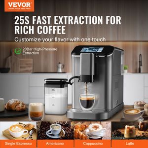 Machine à expresso super-automatique 20 bars avec écran tactile TFT et mousseur à lait entièrement automatique pour cappuccino et latte - Product Image 2