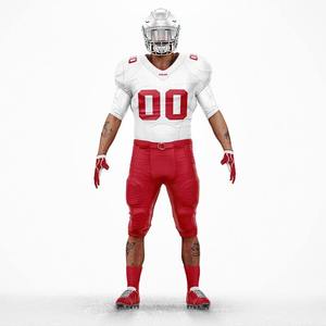 Maillot de football personnalisé en polyester à séchage rapide, semi-subslimé, style américain, vente en gros - Product Image 3