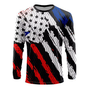 Chemise de pêche légère et respirante à manches longues, imperméable, protection UV UPF 50, avec capuche et motif poisson personnalisé sur le devant, protection solaire intégrale. - Product Image 1