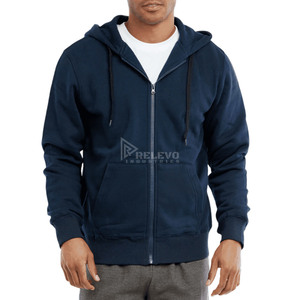Sweat à capuche zippé personnalisé pour homme, vierge, en molleton épais French Terry, style streetwear, fabrication usine - Product Image 1