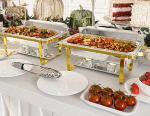 Juego de 4 calentadores de buffet de acero inoxidable de 8QT de primera calidad para catering y fiestas al mejor precio - Product Image 6