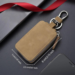 Porte-clés en cuir véritable avec un profil compact et un style élégant et professionnel, en cuir pleine fleur - Product Image 4