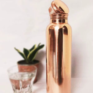 Premium pure <b>copper</b> <b>bottle</b> for ayurvedic <b>drinking</b> hammered finish water <b>bottle</b> for home gym office travel durable eco friendly - Product Image 1