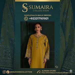 Conjunto de Camisa y Pantalones Dhanak Bordados de la Colección Ssumaira, con Decoración de Bordado Intrincado - Product Image 6