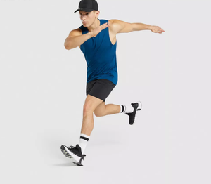 Camisetas sin mangas para hombre, corte muscular, cuello redondo, poliéster/algodón, con botón decorativo, transpirables, ecológicas, de secado rápido, estilo vintage, precio bajo - Product Image 5