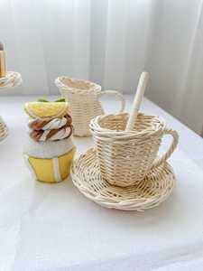 Juego de té de ratán, juego de cocina de juguete, juego de té decorativo, kit de juego creativo de rol para niños, venta directa de fábrica - Product Image 5