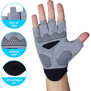 Unisex Cycling Gloves Half-Finger Non-Slip Palm Padded Grips Fingerless Short Mountain Racing Sports Wear for Bicycle Riding - Product Image 4