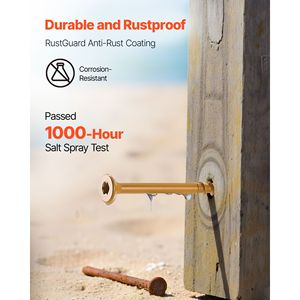 350 pièces # 10 vis à bois antirouille de 3 pouces, vis autoperceuses résistantes à la rouille pour terrasses extérieures, embout Torx/T25 pour terrasses extérieures - Product Image 4
