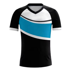 Wholesale 100% Polyester Breathable Printed Customizable Solid Football Jersey Shorts Sleeved O-neck Soccer Uniform UV - Product Image 6