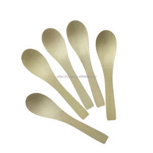 160mm Soup Spoon Disposable 100% Biodegradable <b>Compostable</b> Birch Wood Cutlery Wholesale Eco-friendly Disposable Wooden Utensils - Product Image 1