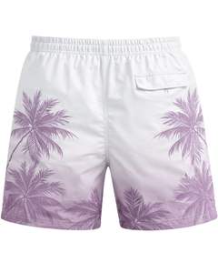 Shorts de Baño Personalizados para Hombre con Estampado de Palmeras, Secado Rápido, Shorts de Playa, Shorts de Verano, Cintura Elástica con Cordón, Proveedor OEM Personalizado - Product Image 2