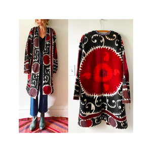 Elegante Kimono Suzani, Chaqueta Larga Bordada Étnica para Mujer, Prenda Exterior de Moda Boho - Product Image 5