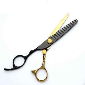 Ciseaux de coiffure professionnels en acier inoxydable 4Cr13 de qualité supérieure pour droitiers, ciseaux de barbier à 30 dents pour la coupe de cheveux en salon - Product Image 4