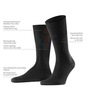 Chaussettes Athlétiques Décontractées en Coton/Laine, Mi-Mollet, Qualité Supérieure, Couleur Unie, Séchage Rapide pour Hommes – Meilleures Ventes en Ligne - Product Image 6