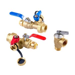 Kit Valvole di Servizio per Scaldabagno Senza Serbatoio da 3/4 Pollici, 2 Pezzi, Valvole di Isolamento NPT da 3/4 Pollici, Valvole di Sicurezza per Scaldabagno - Product Image 5