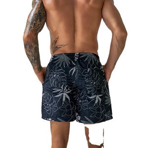 Manufacturer Single <b>Layer</b> 5.5-inch Inseams Black Mens Custom Cropped Fit <b>Mid</b> Waist Breathable Drawstring Wide Leg Gothic Shorts - Product Image 4