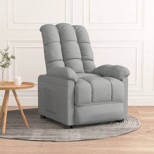 Fauteuil inclinable gris clair 100% polyester, en contreplaqué et fer, matériau de qualité moyenne - Product Image 1