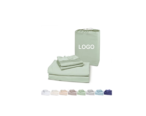 Juego de sábanas Soft Touch Solid de 4 piezas, refrescante para verano, tela transpirable y ligera para un sueño cómodo y relajante - Product Image 2