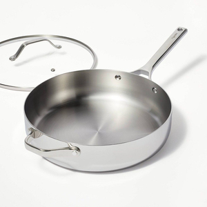 Wholesale Creative Stainless Steel Frying <b>Pan</b> with Lid Frying <b>Pan</b> for Even Heat Dishwasher Safe Commercial Grade Cookware - Product Image 1