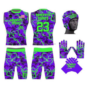 Uniformes de Fútbol Americano 7v7 con Logotipo Personalizado, Sublimados, Impresos, Transpirables, de Malla, Compresión, Antibacterianos, de Secado Rápido para Hombre - Product Image 1