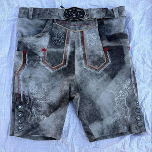 Traje Bávaro Oktoberfest Trachten Lederhosen, Color Marrón, Bordado, Cintura Media, Resistente al Viento - Product Image 1