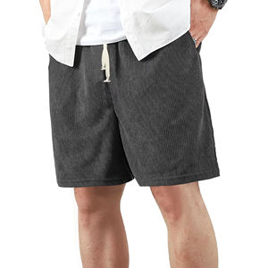 Pantalones Cortos de Pana para Hombre, Color Sólido, con Cintura Ajustable y Bolsillos, Estilo Casual, Cartra Milano, Pantalones Cortos Brillantes de Estilo Urbano - Product Image 1