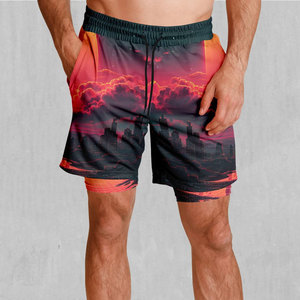 Shorts pour hommes imprimés par sublimation, dernier design, faible MOQ, produit tendance, vêtements décontractés, shorts imprimés pour la vente en ligne - Product Image 1