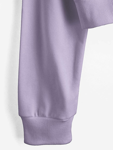 เสื้อสเวตเชิ้ตผู้หญิงแบบมีฮู้ด ผ้าเทอร์รี่ ซิปหน้า ปักลาย แขนสั้น สำหรับฤดูหนาว ฤดูใบไม้ร่วง ฤดูใบไม้ผลิ สไตล์ลำลอง - Product Image 3