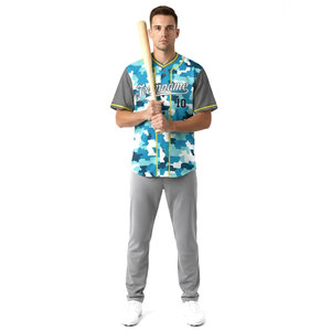 100% <b>Polyester</b> Baseball Jersey Unisex Youth Custom Softball Jerseys Uniforms Solid color printed base ball <b>Shirt</b> - Product Image 3