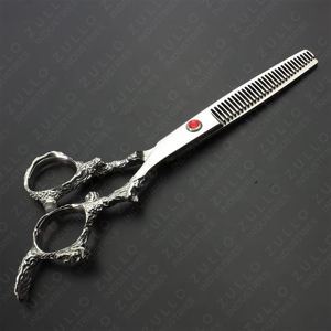 Ciseaux de coiffure de qualité supérieure avec design Dragon, en acier inoxydable, lames de barbier à tranchant aiguisé comme des rasoirs - Product Image 2