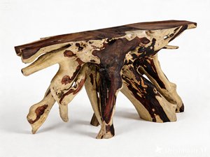 Offre Spéciale Tables Consoles en Racine d'Arbre 100% Bois de Rose Naturel d'Indonésie, Style Tropical Moderne Classique, Forme Libre, pour Entrée, Salle de Sport et Salon - Product Image 5