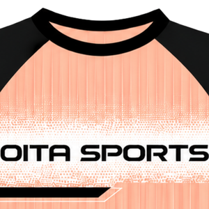 Camiseta Deportiva Personalizada Color Durazno Claro y Negro, Manga Corta, Cuello Redondo, Transpirable, Uniforme de Equipo para Entrenamiento Atlético - Product Image 6