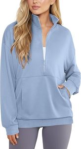 Women's Quarter Zip Pullover Sweatshirt Lightweight Hoodies Casual <b>Workout</b> <b>Jacket</b> - Product Image 5