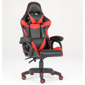 Sedia da Gaming Ergonomica di Lusso per Casa con Rivestimento in Pelle PU e Base in Nylon Stile Racing - Product Image 1