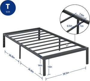 เตียงเหล็กโครงเตียงโลหะอัจฉริยะพร้อมแท่นเหล็กแบบพับได้หรูหรา THF-17305 triho - Product Image 5