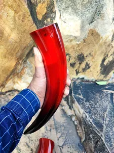 Soporte para Cuerno Vikingo Hecho a Mano, Ecológico, Ligero, de Cuerno Natural, Inspirado en Floki, Taza Medieval para Cerveza, Regalo para Camping - Product Image 5