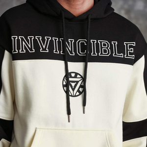 Sudadera con Capucha Invincible Print Iron Man de Corte Regular para Hombre, Estilo Urbano, Algodón/Poliéster, Gruesa, con Cordón Ajustable - Product Image 4