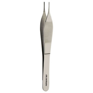 Pinza de tejido Adson Stille, instrumento médico de precisión para manipulación delicada de tejidos, 4.75 pulgadas, acero inoxidable - Product Image 2