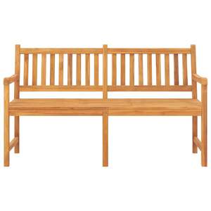 Banc de patio 3 places en teck massif - Product Image 3