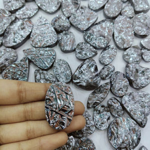 Piedras Preciosas de Drusa Naturales Más Vendidas para Sanación de Chakras, Gemas Sueltas de Drusa de Plata Genuina de Alta Calidad en Todas las Formas - Product Image 1