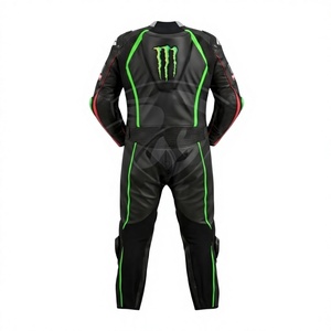 Traje de Motociclismo Personalizado de Cuero Vacuno/Canguro para Hombre, Mono de Una Pieza, Traje de Piloto, OEM, con Protección CE - Product Image 2