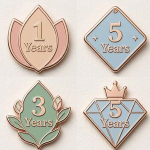 Broches en émail métalliques personnalisées pour le Pilates, le yoga et le fitness, badges commémoratifs mignons pour les anniversaires de club de gym, médailles, broches - Product Image 6